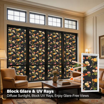 Kromapolis Blackout Window Film, Light Blocking Privacy Tint 17.5″ x 78.7″ - color: Black Matte, size: 17.5In x 78.7In