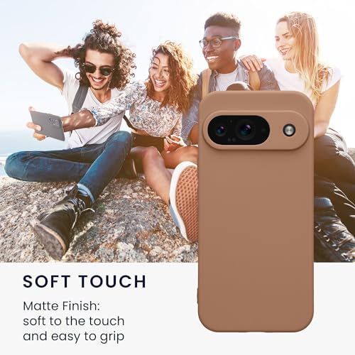 kwmobile Case Compatible with Google Pixel 9 Case - Protective Slim TPU Phone Cover - Soft Matte Finish - Cappuccino - color: Cappuccino, size: Pixel 9
