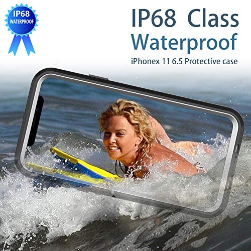 iPhone 11 Pro Max Waterproof Rugged Case - Slim Design with Built-in Screen Protector, Shockproof, 6.5" (Black&Gray) - color: Black&Gray, size: iPhone 11 Pro Max