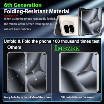 IMBZBK 9 in 1 Screen Protector for Google Pixel 10 Pro Fold, 3+3+3 Pack - color: Pixel 10 Pro Fold-Transparent