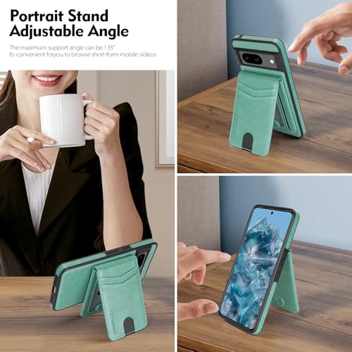 SkyEagle for MagSafe Google Pixel 8 Wallet Case,Blue Green - color: Blue Green, size: Google Pixel 8 - 6.2"