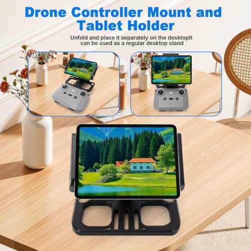 Drone Tablet Mount, Adjustable 4.7-12.9" Bracket for DJI Controllers