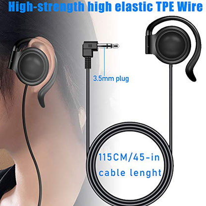 EXMAX 3.5mm Single Side Earphone Earbud One Ear Headphone for EXD-101 ATG-100T ELGT-470 Wireless Tour Guide System Receiver Touring Groups Radio Podcast Laptop MP3/4 Tablet PC Skype YouTube (Left) - color: Left