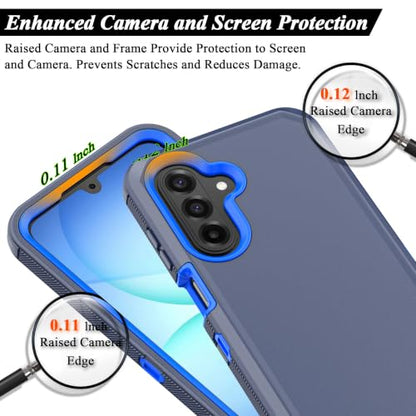 Rugged Phone Case for Samsung Galaxy A18/A17 Blue | Belt Clip Holster & Kickstand Heavy Duty Shockproof Protective Full Body Case (Blue) - color: Blue