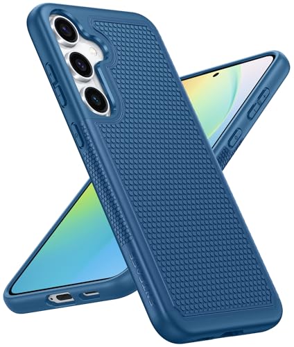 FNTCASE for Samsung Galaxy S24 Case: Dual Layer Non Slip Cover Blue | 14FT Military Grade Shockproof Protective Drop Protection, Matte Textured Cell Phone Cases, for Daily Use, Blue - color: Blue, size: For Galaxy S24