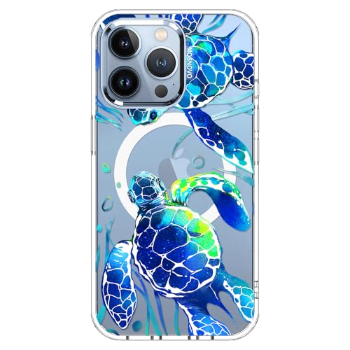 MOSNOVO Case for iPhone 13 Pro, [Compatible with Magsafe] [Buffertech 6.6ft Military-Grade Drop Protection] [Anti Peel Off Tech] Clear Phone Case Design - Sea Turtles - color: Sea Turtles, size: iPhone 13 Pro