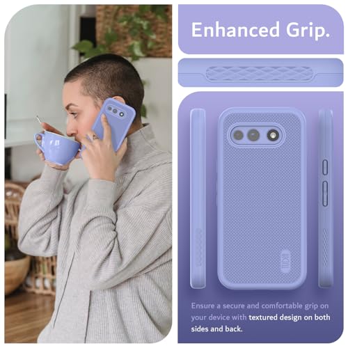 TUDIA for Google Pixel 10a Case (2026) - [MergeGrip] Dual Layer Heavy Duty Slim [Military Grade Drop Tested] Shockproof Protective Pixel 10A Phone Cases - Lavender - color: Lavender, size: Pixel 10a Standard