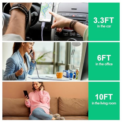 JIUWFOX USB to USB C Cable, (5Pack, 3/3/6/6/10ft) Type C 3A Fast Charging - size: 3+3+6+6+10 ft