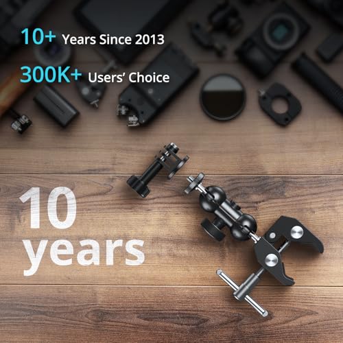 SMALLRIG Super Clamp Mount 2-Pack, Double Ball Head Magic Arm for Camera - style: Clamp 2 Pack