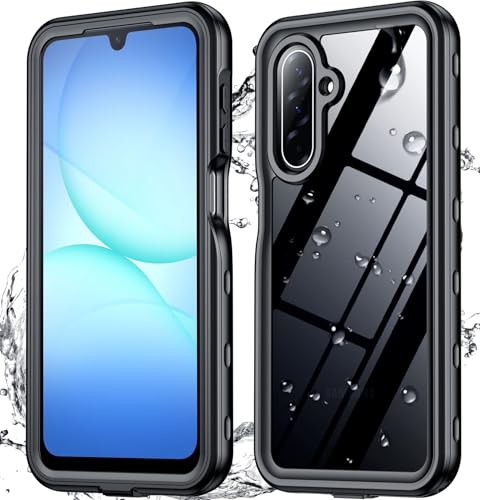 SPIDERCASE for Samsung Galaxy A17 Waterproof Case, IP68 Waterproof Case, Military-Grade Drop Protection, Full-Body Shockproof Dustproof Cover,Black - color: Black/Clear, size: Galaxy A17 6.7"