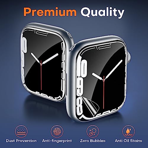 TOCOL 6 Pack Screen Protector for Apple Watch Series 9/8/7 41mm Flexible TPU Film Clear HD Soft Bubble-Free Self-Healing iWatch 9 (2023) Screen Protector 41mm - size: 41mm