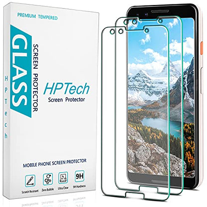2 Pack Screen Protector for Google Pixel 3 5.5 inch Tempered Glass - color: Clear-Google Pixel 3