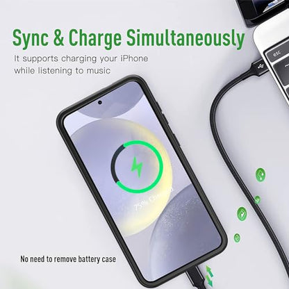 Battery Case for Galaxy S24 Plus,[12000mAh]Large capacity Slim Portable Protective Fast Charging Case Battery Case Compatible with Galaxy S24 Plus Wireless Charging Case with Carplay(6.7inch)-Black - size: for Galaxy S24 Plus