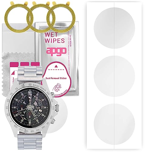 apgo 3x Hydrogel Ultra-Clear Screen Protector for Garett Men Style, Hydrogel Film, Flexible, Soft TPU with positioning layer easy installation
