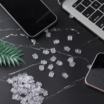 USB C Dust Plug Transparent 60 Pcs Type C Charging Port Plug Silicone USB-C Port Cover Anti Dust Plugs Compatible with Most Type-C Devices Phones Earphones Laptops