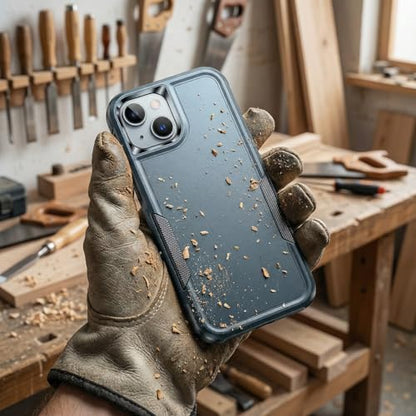 Shockproof for iPhone 15 Case,[15 FT Military Grade Drop Protection],with 2X [Tempered Glass Screen Protector ] with Air Bumpers Full-Body Protective Phone Case-Navy Blue - color: Navy Blue