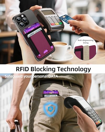 For Magsafe Wallet, 7 Card Holder, RFID Blocking, Strongest Magnet | Magnetic Wallet for iPhone 17/16/15/14/13/12 Series, for iPhone Magsafe Wallets, Vegan Leather, Cherry-new - color: Cherry-New
