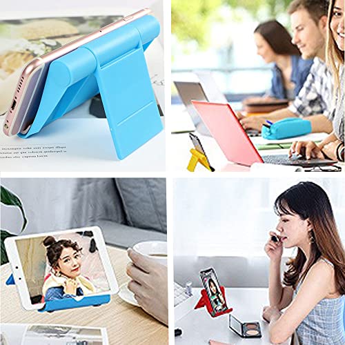 4Pcs Cell Phone Stand Holder for Desk Adjustable Compatible with iPhone 14 13 12 11 8 Pro Max SE XS XR Plus Samsung Galaxy Note20 S20 S10 S9 S8 Cell Phone Holder Foldable (4 Color) - color: 4 Color