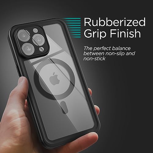 Encased Titan Designed for iPhone 15 Pro Max Waterproof Case with Belt Clip (Compatible with MagSafe) Full Body Protective Phone Case with Holster (iPhone 15 Pro Max) - size: iPhone 15 Pro Max