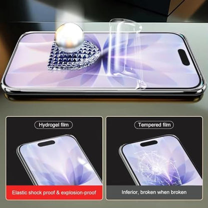 [2 Pack] Hydrogel Flexible Screen Protector for iPhone 17 Pro Max, Upgraded Non-breakable HD Clarity Soft TPU Protective Film [Anti-Scratch] [Bubble Free] (Not Glass) - color: iPhone 17 Pro Max