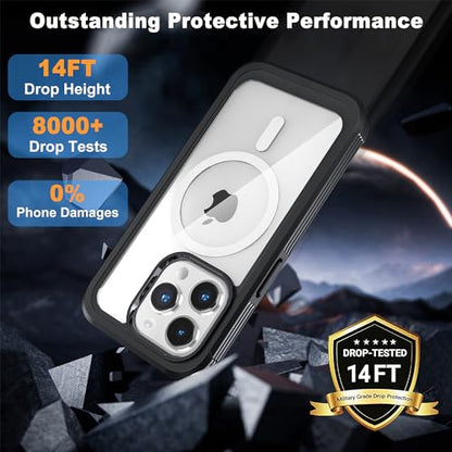 Magnetic Privacy Screen Case for iPhone 15 Plus with Full Body Protection - color: Black, size: iPhone 15 Plus