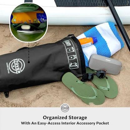 STOVER 5/10/25/30/40L Waterproof Dry Bag, Medium Lightweight Roll Top Dry Bag Backpack w/Waterproof Phone Case, Kayaking, Travel, Hiking, Fishing, Tubing, Camping, the Beach, Men/Women (Black) - color: 5/10l Black, size: 10L