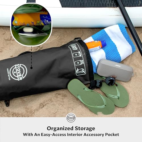 STOVER 5/10/25/30/40L Waterproof Dry Bag, Small Lightweight Roll Top Dry Bag Backpack w/Waterproof Phone Case, Kayaking, Travel, Hiking, Fishing, Tubing, Camping, the Beach, Men/Women (Black) - color: 5/10l Black, size: 5L
