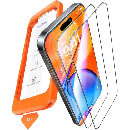 UltraGlass Top 9H+ Glass for iPhone 16 Pro Screen Protector Glass, 2 Pack - size: iPhone 16 Pro