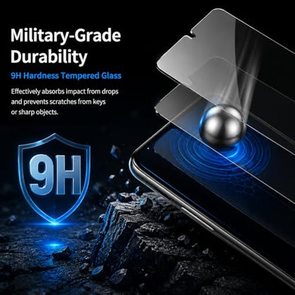 (2+2Pack) Galaxy S22 Privacy Screen Protector Tempered Glass, with 2 Pack Camera Lens Protector, 9H Hardness 2D Curved Full Coverage Bubble Free Support Fingerprint, for Galaxy S22 5G 6.1 Inch