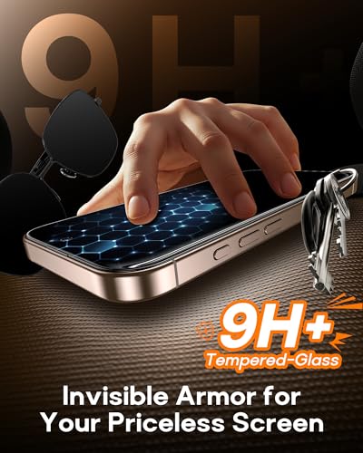2 Pack for iPhone 16 Pro Max Privacy Screen Protector Tempered Glass:9H+ Durable, Auto Positioning, Bubble Free, High Definition, Easy Installation