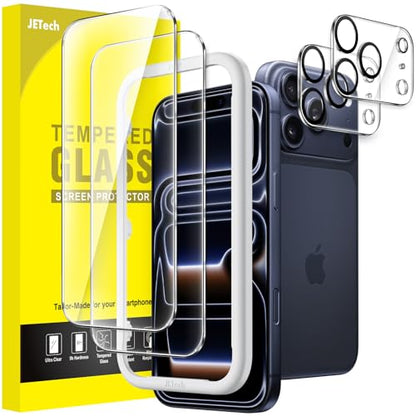 JETech Screen Protector for iPhone 17 Pro, 2+2 Pack - size: iPhone 17 Pro