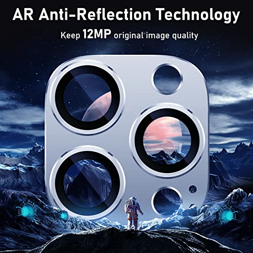 UniqueMe for iPhone 13 Pro/ 13 Pro Max Camera Lens Protector-Sierra Blue - color: Sierra Blue