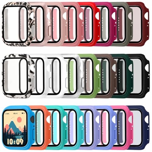 Sieral 24 Pack Watch Case with Tempered Glass Screen Protector Compatible with Iwatch 46mm Series 11/10, Hard PC Full Scratch Resistant Bumper Protective Face Cover Accessories - size: 46mm Compatible with Series 11/10