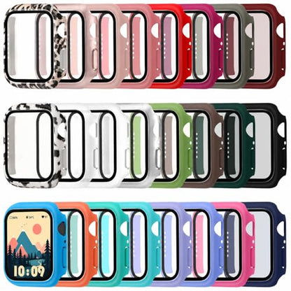 Sieral 24 Pack Watch Case with Tempered Glass Screen Protector Compatible with Iwatch 38mm Series 3/2/1, Hard PC Full Scratch Resistant Bumper Protective Face Cover Accessories - size: 38mm Compatible with Series 3/2/1