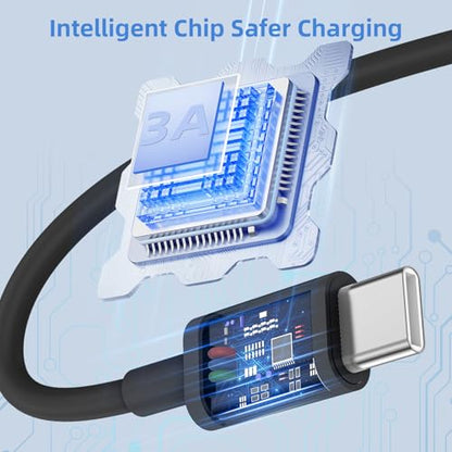 LDHTY CarPlay Charging Cable, USB A to USB C Cable, 2-Pack 6FT, Black - color: Black, size: 6ft+6ft