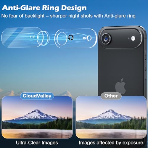 CloudValley 3 Pack for iPhone 17 Air Camera Lens Protector - size: iPhone 17 Air
