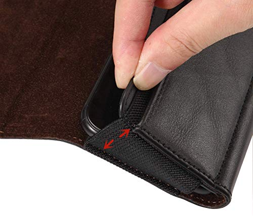 Phone Holster for Samsung Galaxy S26 Ultra S25 Ultra A17 A16 A07 A06 A26 | Extra Large Belt Case for Moto G 5G, G Play, G Power 2026 2025 2024 | PU Leather Pouch Belt Holder with Clip Loop, Card Slots - size: X-Large