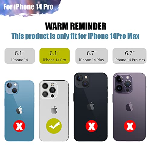 Battery Case for iPhone 14 Pro, 5000mAh Rechargeable Extended Battery Charging/Charger Case, Add 100% Extra Juice (6.1 Inches) Black