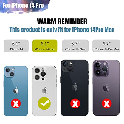 Battery Case for iPhone 14 Pro, 5000mAh Rechargeable Extended Battery Charging/Charger Case, Add 100% Extra Juice (6.1 Inches) Black