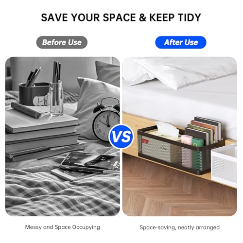 Bedside Caddy Shelf for Bunk Bed, Black, L11in*W4.9in*H3.93in - color: Black, size: L11in*W4.9in*H3.93in