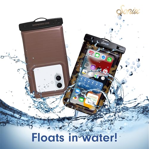 Sonix Waterproof Phone Pouch - Floating Phone Case Dry Bag w/Crossbody Lanyard - Beach Cruise Travel Essentials - Compatible w/All Devices, Touchscreen Friendly | Mocha - color: Mocha