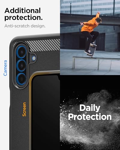 Spigen for Galaxy A17 5G Case, Rugged Armor [Military-Grade Protection] - Matte Black - size: Galaxy A17 5G