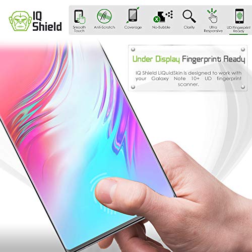 IQShield 2 Pack for Samsung Galaxy Note 10 Plus/Note 10+ 5G, (6.8 inch Display)(Case Friendly) Easy Install Anti-Scratch Ultra Thin Smudge-Resistant Anti-Bubble Clear TPU Film