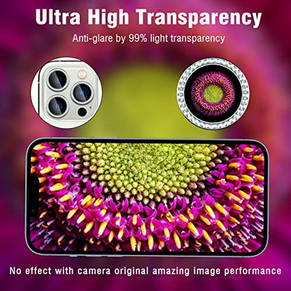 iPhone 13 Pro/13 Pro Max Camera Lens Protector Bling Diamond, Silver - color: Silver, size: 13 Pro/Max