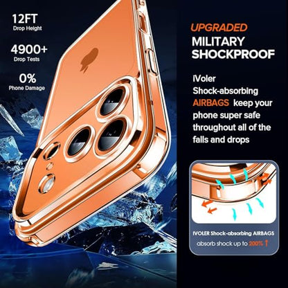 Case Clear for iPhone 15, [Upgraded Non-Yellowing] Military-Grade Protection Shockproof Bumper Transparent Ultra Slim Protective Case Cover, Anti-Scratch Back, Non-Slip