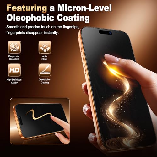 UniqueMe for iPhone 17 Pro Max Matte Privacy Screen Protector - 6.9 inch