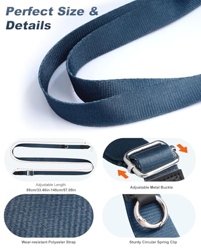 TiMOVO Phone Lanyard Crossbody for iPhone 17 Series Case, Adjustable Anti-Theft Phone Strap with Quick Release Buckle - color: Blue