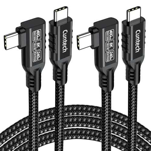 USB C Cable 3.3ft 2-Pack, USB C 90 Degree Right Angle Cable - color: Black, size: 3.3FT+3.3FT, style: Right Angle