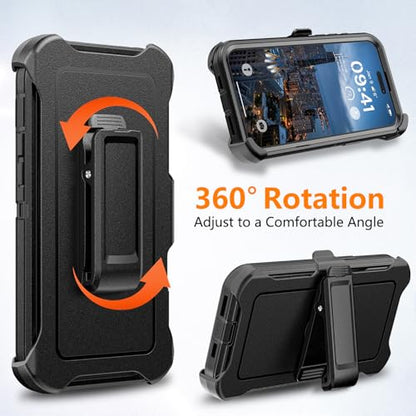 TUTUKII Magnetic for iPhone 13 Pro/14 Pro Case with Belt Clip Holster | Black, MagSafe Compatible, Military-Grade Drop Protection, 3-Layer Rugged Shockproof Protective Cover 6.1-Inch - size: iPhone 14 Pro &13 Pro 6.1"