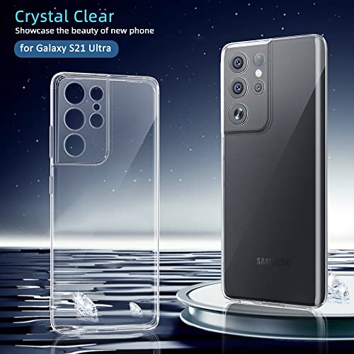 X-level Samsung Galaxy S21 Ultra Case Clear Ultra-Thin Slim Fit Soft TPU S21 Ultra Mobile Phone Cover Anti-Slip Grip Phone Case for Galaxy S21 Ultra-Clear - color: Clear